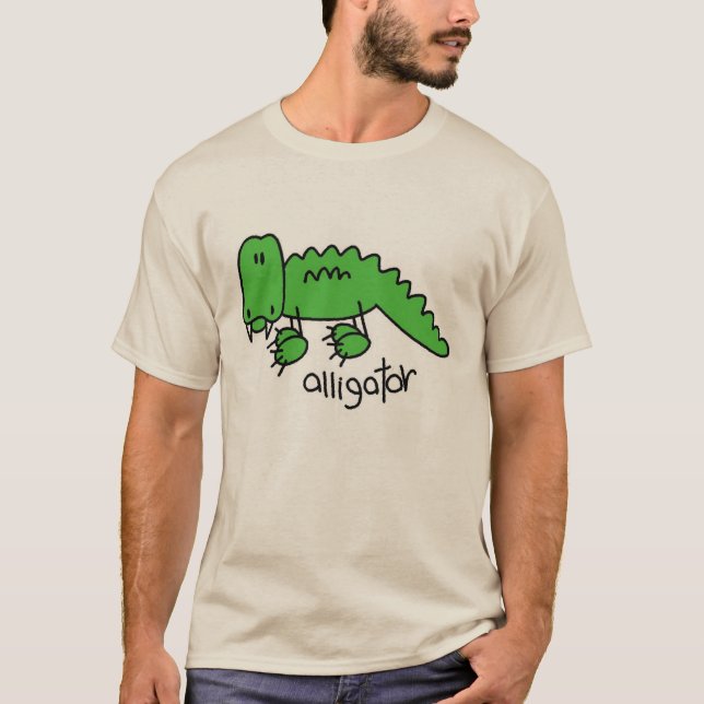 Alligatorstick figur t shirt (Framsida)