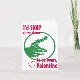 Alligatorvalentin kort för dag