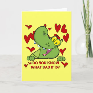 Alligatorvalentines day helgkort