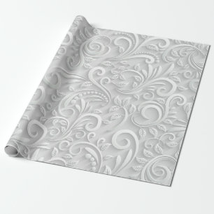 Allin Grått "ELEGANT 3D WINTER" Svälla Papprare Presentpapper