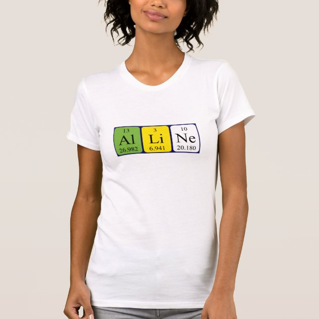 Alline periodisk skjorta bord namn t-shirt (Framsida)