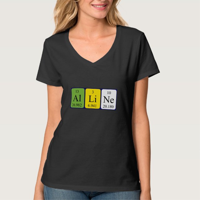 Alline periodisk skjorta bord namn t shirt (Framsida)