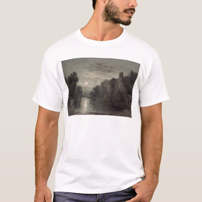Allington slott, nära Maidstone, Kent; Månsken Tee Shirt (Framsida)