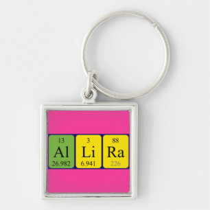 Allira Periodisk bord namn nyckelring