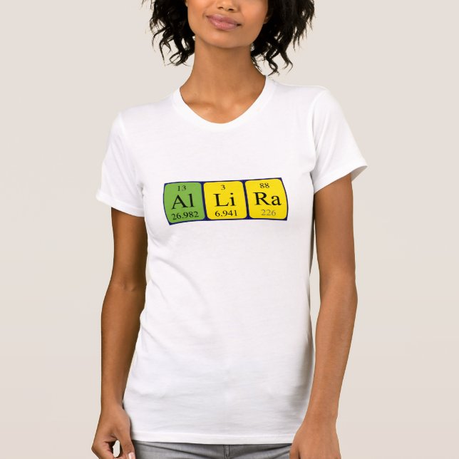 Allira Periodisk skjorta bord namn T Shirt (Framsida)