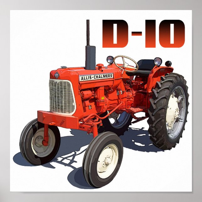 Allis Chalmers D-10 Tractor Poster (Framsidan)