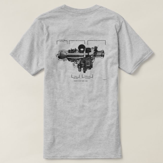 Allison 250-C20B motor T Shirt (Design baksida)