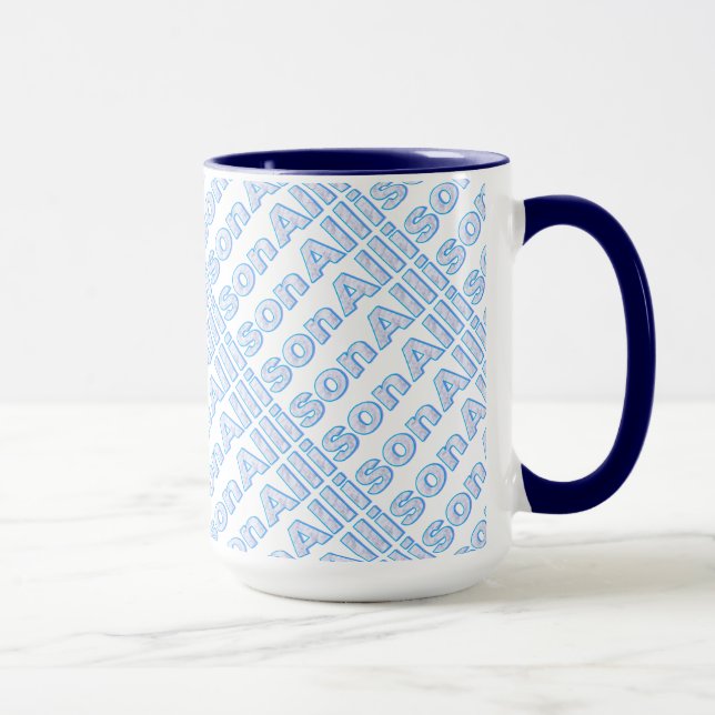 Allison Blue Style 15 oz Ringar Mugg (Höger)