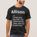 ALLISON Definition Personlig Funny Birthday T Shirt<br><div class="desc">AlLISON-Personligen är en vacker födelsedag. Ta en titt på vår födelsedag till skjortval för det allra bästa i unika termer eller anpassningsbar,  handgjord delar från våra butiker.</div>