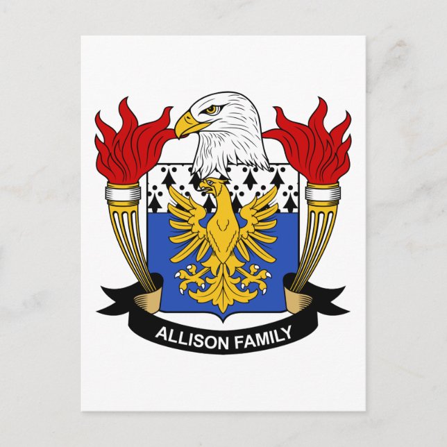 Allison Family Crest Vykort (Framsida)