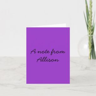 Allison noterar kort