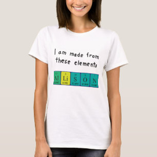 Allison Periodiska skjortan bord namn T-shirt