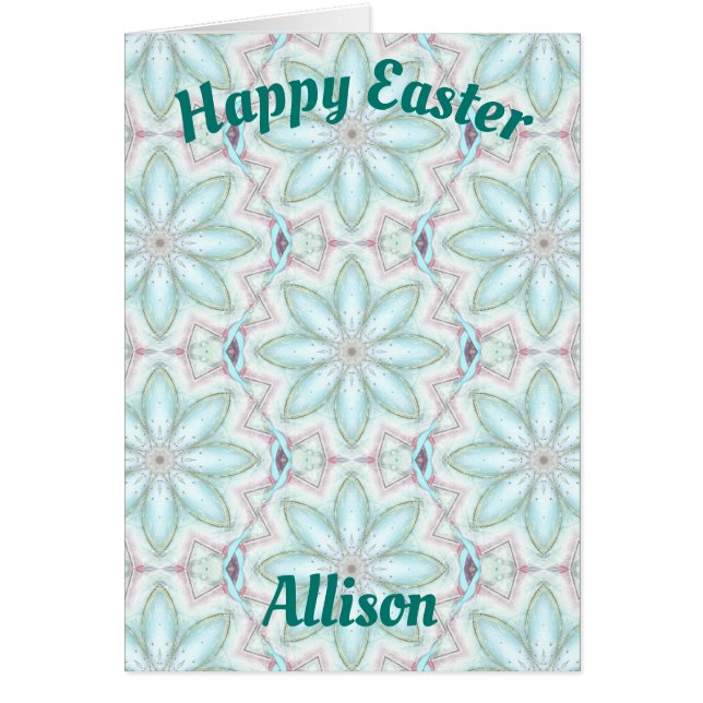 ALLISON ~ Personlig Påsk-kort mönster ~ Hälsningskort (Framsidan)