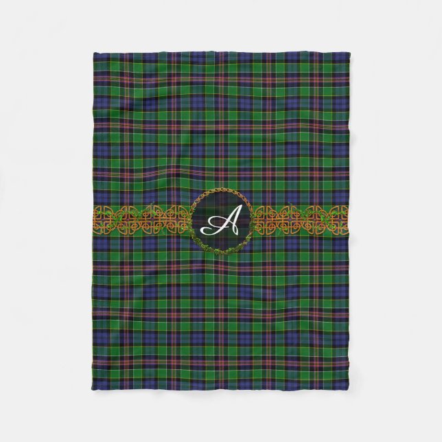 Allison Tartan och Monogram Fleecefilt (Framsidan)