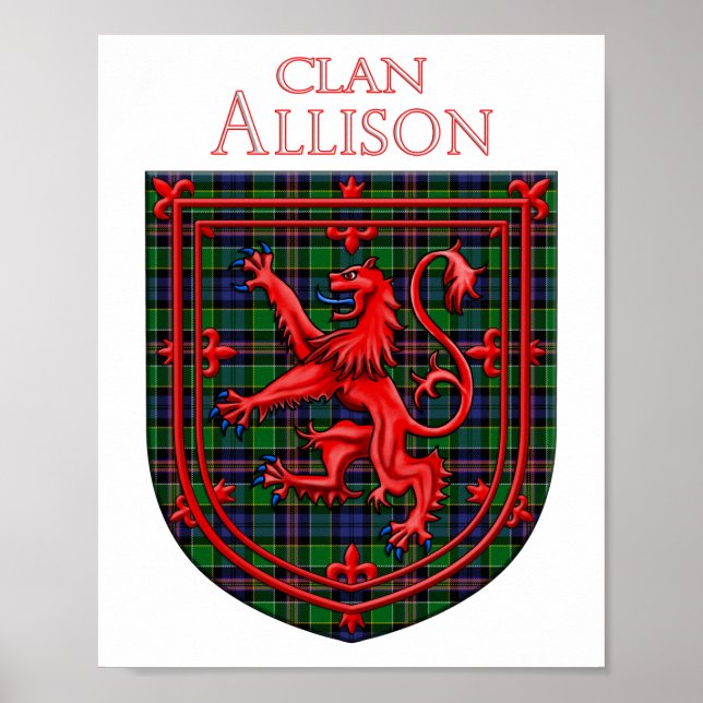 Allison Tartan Scottish Play Lejon Rampant Poster (Framsidan)