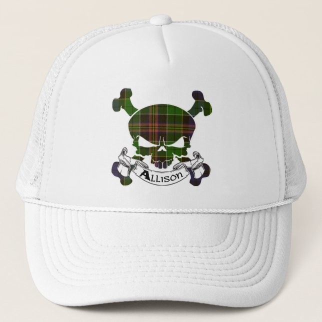 Allison Tartan Skull Hat Keps (Framsida)