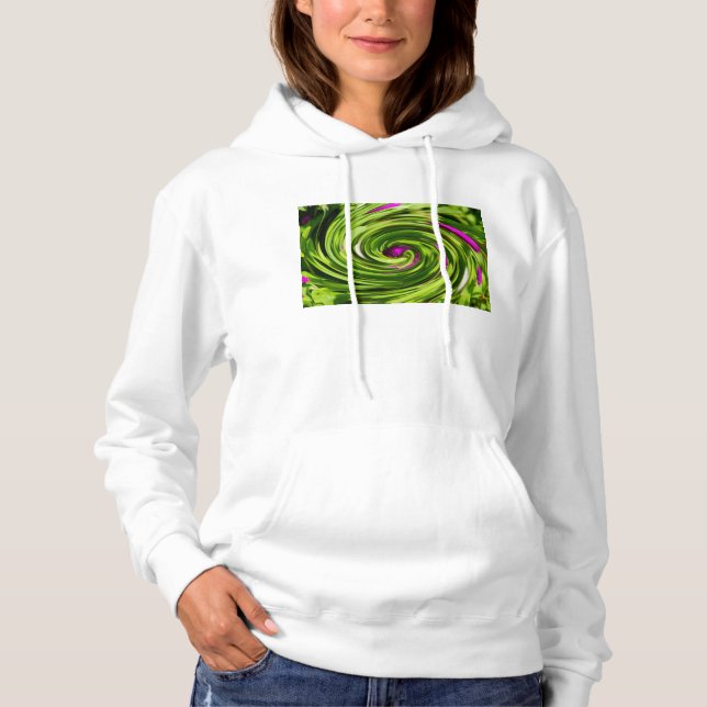 Allium Abstrakt Sweatshirt Hoodie Tröja (Framsida)