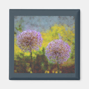 Allium Aeftermiddag Vitlök Blåaktig Grått-kylar Magnet
