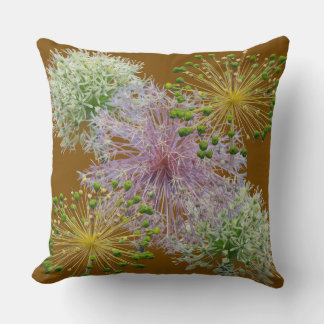 Allium Dekorativ Vit Löksblomma Kudde