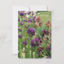Allium & Iris Flower Bed Anteckningskort