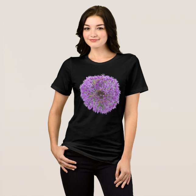 Allium Lila Round Flower App. T-Shirt (Framsida Full)