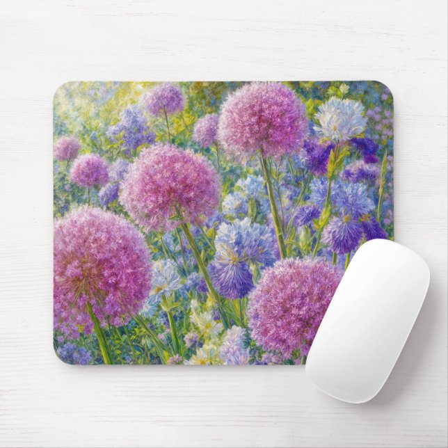 Allium och Iris sommarträdgård Musmatta (Med mus)