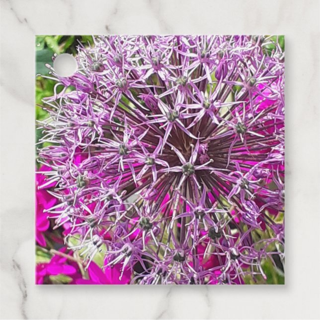 Allium & Summer Flowers Gåvor Etiketter (Framsida)