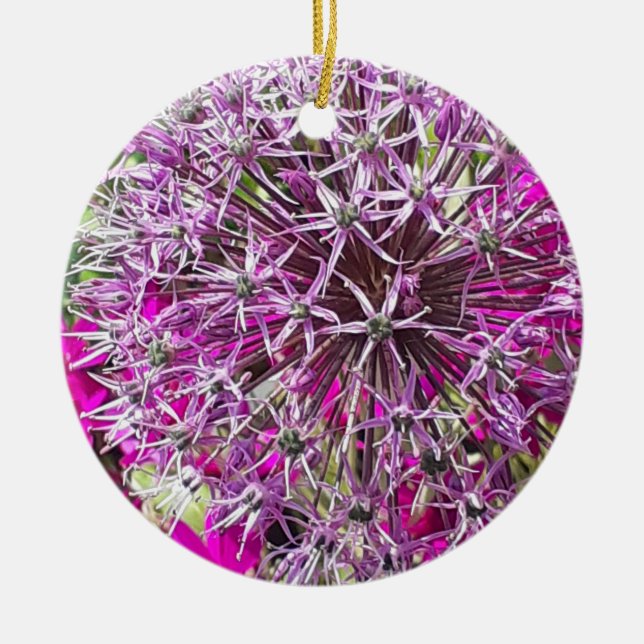 Allium & Summer Flowers Julgransprydnad Keramik (Framsidan)
