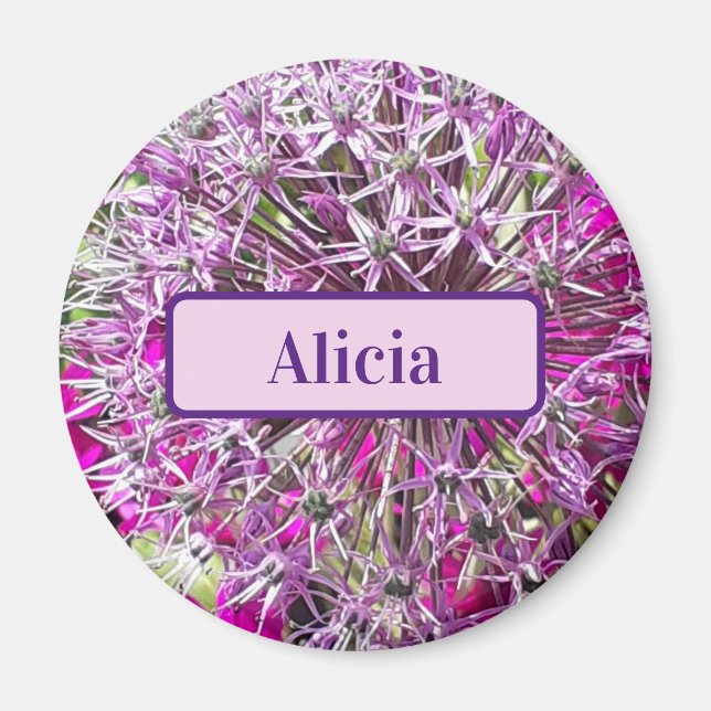 Allium & Summer Flowers Personlig Magnet (Framsidan)