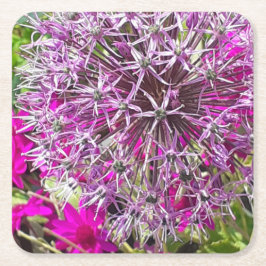 Allium & Summer Flowers Underlägg Papper Kvadrat