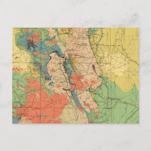 Allmän geologisk karta över Colorado Vykort