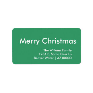 Allmän Grönt för chrismas Adressetikett