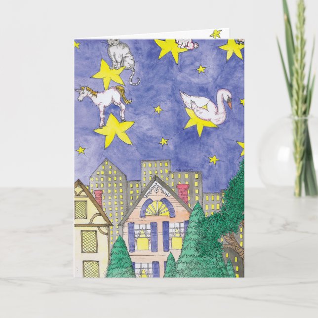 ALLMÄN HELGDAG - drömmar Helgkort (Framsida)