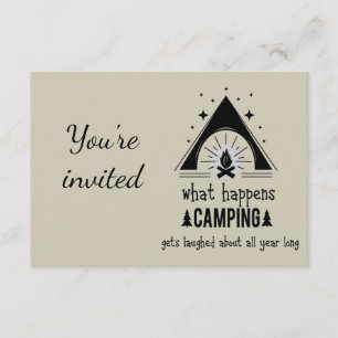 Allmän inbjudan anpassad rolig campingcitat