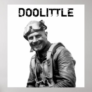 Allmän jimmy Doolittle -- Hjälte WW2 Poster