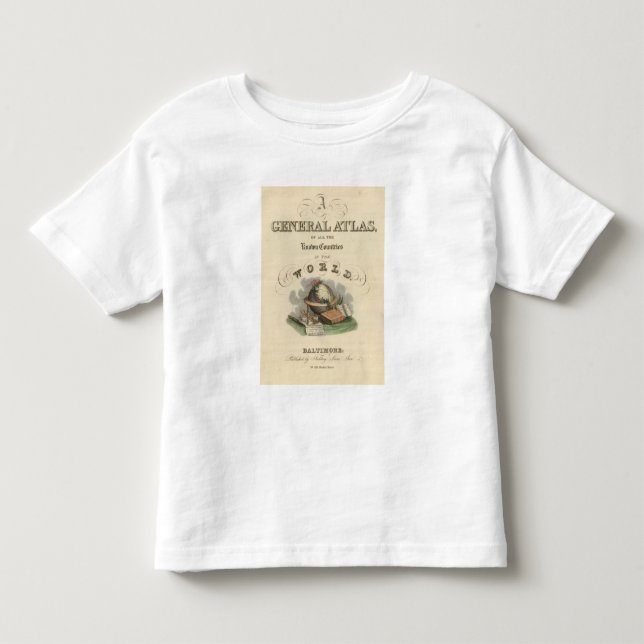 Allmän kartbok för titelsida av världen t-shirt (Framsida)