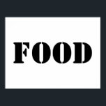 Allmän mat och dryck Humoral Party-försörjning Poster<br><div class="desc">Varför göra det så komplicerat? Mat är mat och dryck är att dricka. Så låt oss bara lämna på det. Gästerna kommer att skratta ur dessa humoristiska generiska party-förråd som helt enkelt kallas "mat" och "dryck". Alltid passande. Aldrig förvirrande. Visst minimalistiskt. Lustigt roligt.</div>