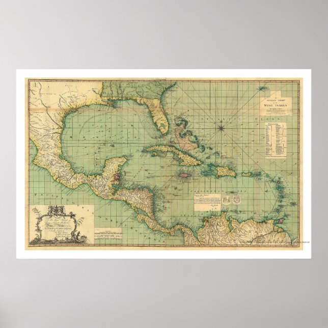 Allmän översikt över Västern efter Speer 1796 Poster (Framsidan)