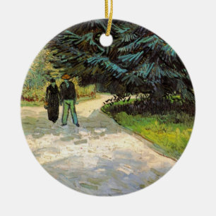 Allmän park med par av Vincent van Gogh Julgransprydnad Keramik