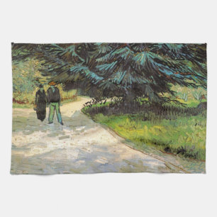 Allmän park med par av Vincent van Gogh Kökshandduk