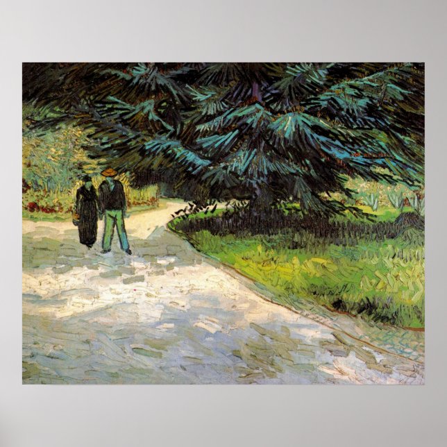 Allmän park med par av Vincent van Gogh Poster (Framsidan)