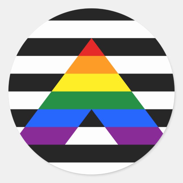 Allmän Pride Circle Sticker Runt Klistermärke (Framsida)