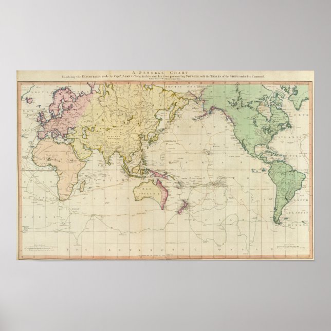 Allmän sjökort karta poster (Framsidan)