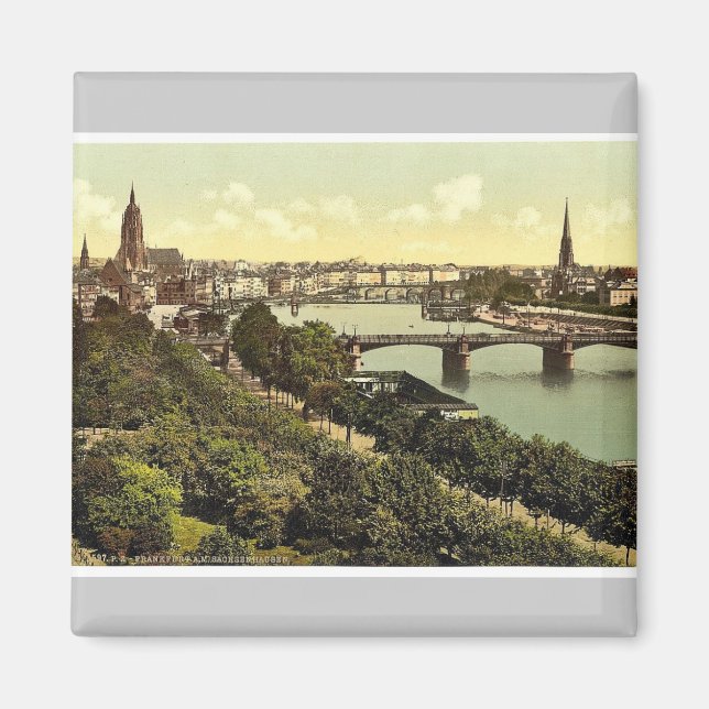 Allmän syn, flod och lager, Frankfort Magnet (Framsidan)