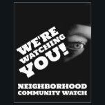 Allmän syn, grannskapsbevakning - varning reklamblad<br><div class="desc">Public View,  Community Watch Warning Flyer från Affärskortet Store.</div>