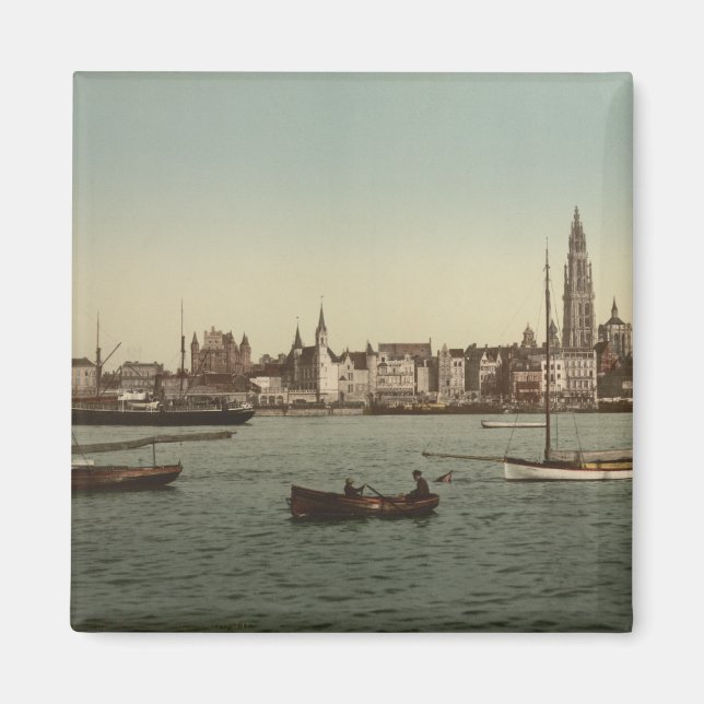 Allmän syn på Antwerpen II, Belgien Magnet (Framsidan)
