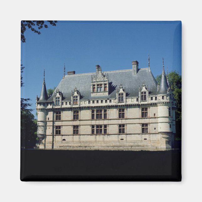 Allmän syn på Chateau d'Azay-le-Rideau Magnet (Framsidan)