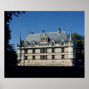 Allmän syn på Chateau d'Azay-le-Rideau Poster