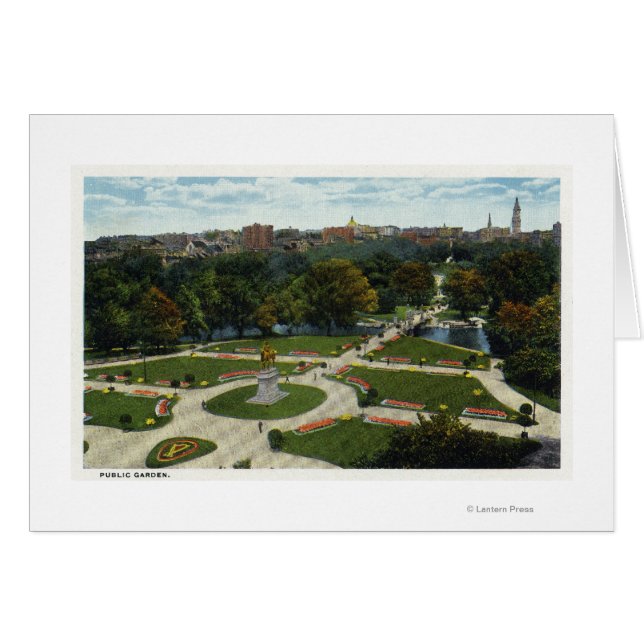 Allmän syn på offentliga trädgården hälsningskort (Framsidan Horizontal)