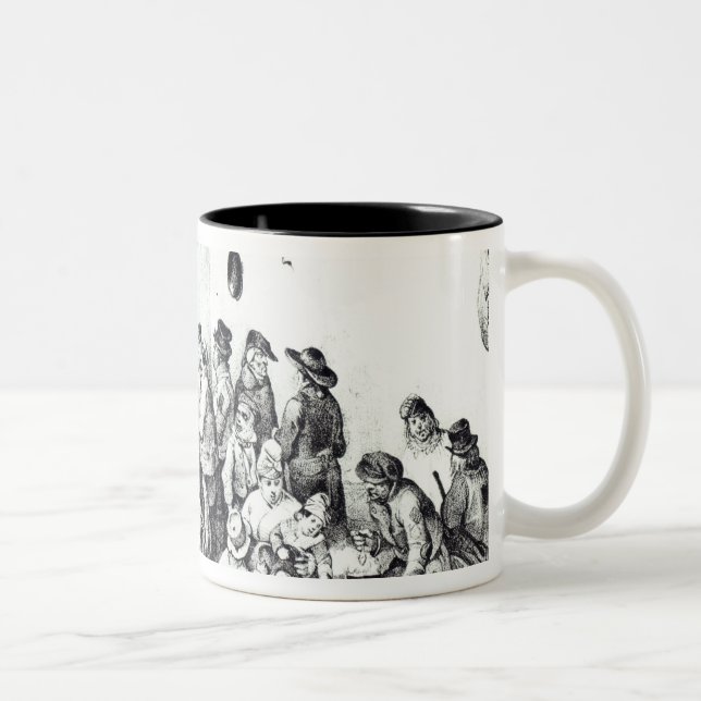 Allmänhetvärmerummet i Paris, 1840 Två-Tonad Mugg (Höger)